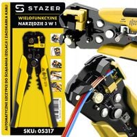 ŚCIĄGACZ IZOLACJI SZCZYPCE DO ŚCIĄGANIA IZOLACJI KABLI ZACISKARKA 0.1 - 6mm