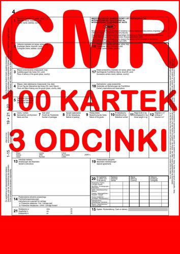 cmr list przewozowy 100 kartek - 3 odcinki - 33 komplety na Arena.pl