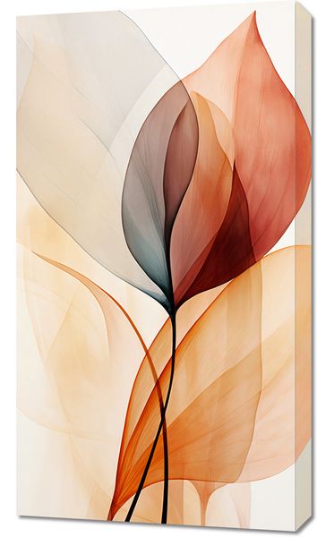 Obraz 50x90cm Eteryczne Liście zdjęcie 1