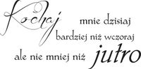 100X50CM KOCHAJ MNIE DZISIAJ NAKLEJKA