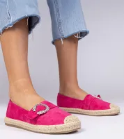 Różowe espadryle zdobione cyrkoniami Maruta 39