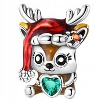 Charms Zawieszka Charms Święta Uroczy Renifer Charmsy Trusky