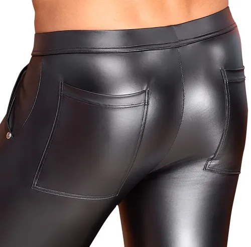 nek spodnie męskie czarny matowy srebrny zamek s elastyczny pas na Arena.pl