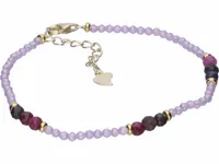 POZŁACANA SREBRNA BRANSOLETKA FASETOWANY WRZOSOWY KRYSZTAŁ TURMALIN