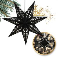 duża gwiazda papierowa świąteczna ażurowa welurowa czarna
