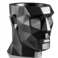 Doniczka okrągła Apollo APL10 | Stal, Kolor Stal, Concrette, Wymiary 11x15.5 cm