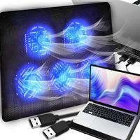 PODSTAWKA PODKŁADKA CHŁODZĄCA POD LAPTOPA NOTEBOOKA PODŚWIETLENIE 12-17''