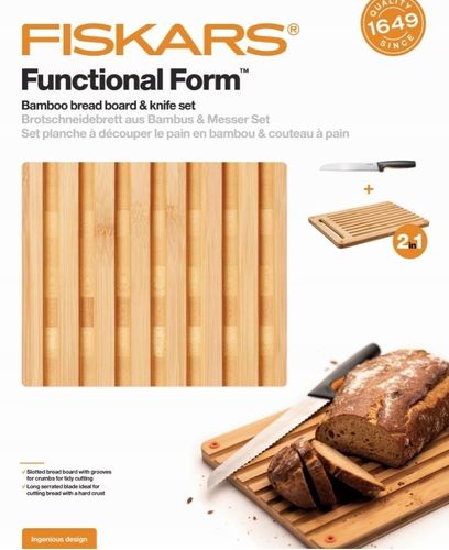 FISKARS ZESTAW NÓŻ DO CHLEBA + DESKA FUNCTIONAL na Arena.pl