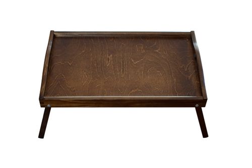 Taca, stolik śniadaniowy - ciemnobrązowy na Arena.pl