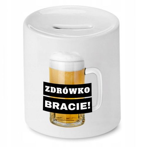 Skarbonka Dla Brata Zdrówko Bracie Prezent Z Nadrukiem Ze Zdjęciem na Arena.pl