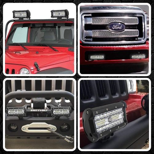 ZESTAW LAMPA ROBOCZA HALOGEN SAMOCHODOWY QUAD 2x 120W MOCNY LED CREE IP68 na Arena.pl