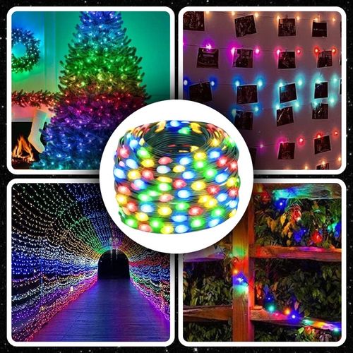 LAMPKI CHOINKOWE 100LED MULTIKOLOR ŚWIĄTECZNE SMART WIFI TUYA PILOT 10M na Arena.pl