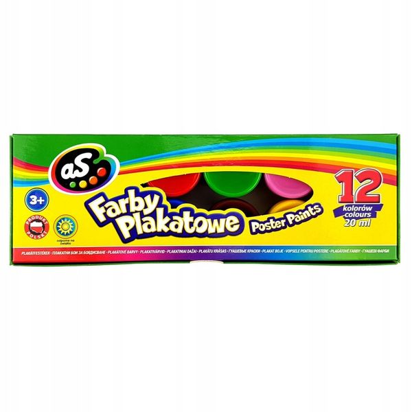 AS Farby plakatowe 12 kolorów - 20 ml zdjęcie 4