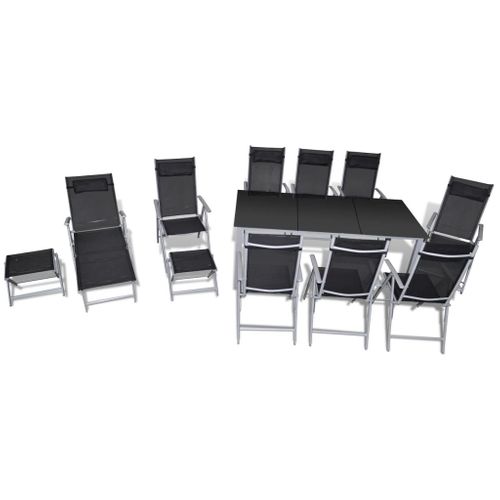 Zestaw mebli do ogrodu, 12 elementów, aluminium na Arena.pl