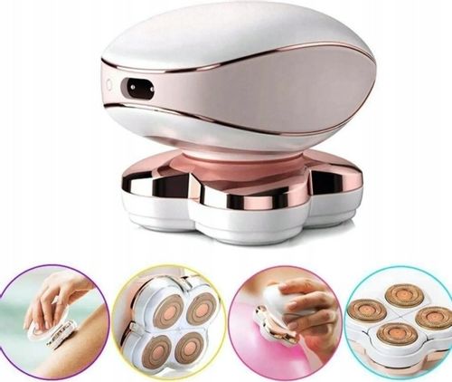 DEPILATOR DO CIAŁA GOLARKA DAMSKA MASZYNKA 4 GŁOWICE ZASILANIE USB LED na Arena.pl