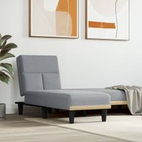 Szezlong, jasnoszary, obity tkaniną