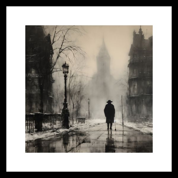 Plakat 30x30cm Mgła nad Londynem zdjęcie 3