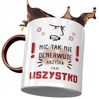 Kubek Bordowy Dla Krzyśka Kolegi Na Prezent Z Nadrukiem Ze Zdjęciem