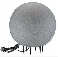 Lampa zewnętrzna ogrodowa tarasowa szara kula kamień 50 cm IP65 Polux