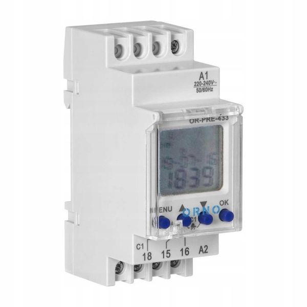 Elektroniczny Programator Czasowy Timer z Wyświetlaczem LCD na Szynę DIN zdjęcie 4