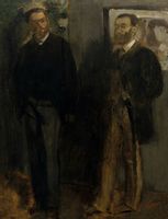 Two Men, Edgar Degas - plakat 20x30 cm