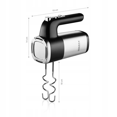 Mikser ręczny 5 biegów tryb TURBO Zestaw 4 mieszadła Organizer TRANSA 900W na Arena.pl