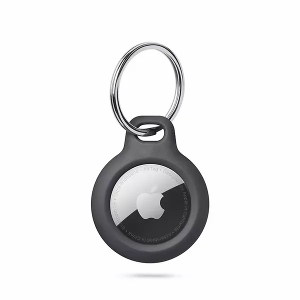 Brelok Rough TPU karabińczyk do Apple AirTag Black zdjęcie 1