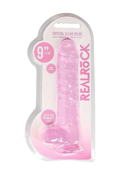9" / 23 Cm Realistic Dildo With Balls - Pink zdjęcie 2