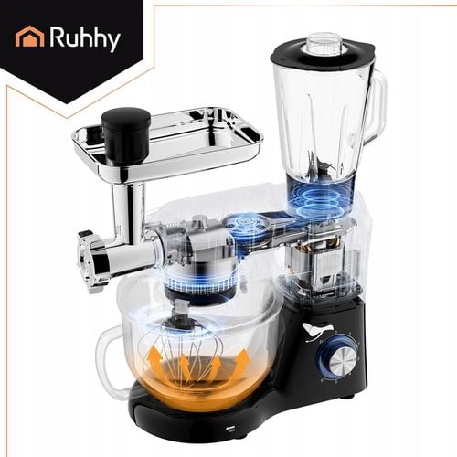 Robot Kuchenny Planetarny z Podgrzewaną Misą 6,2L Wielofunkcyjny + na Arena.pl