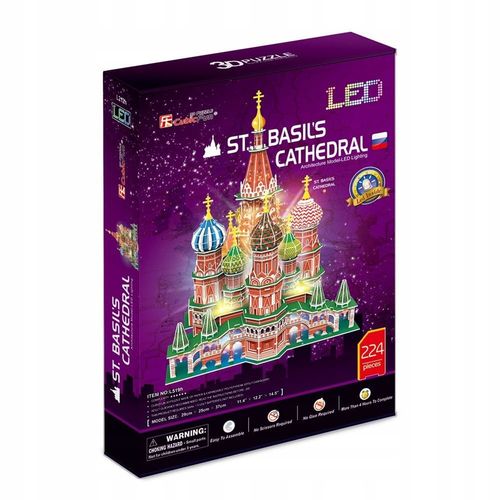 puzzle 3d led katedra św.basils na Arena.pl