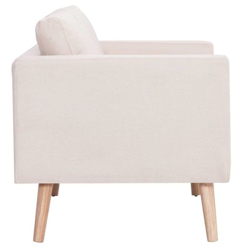 Sofa 2-Osobowa, Materiałowa, Kremowa na Arena.pl