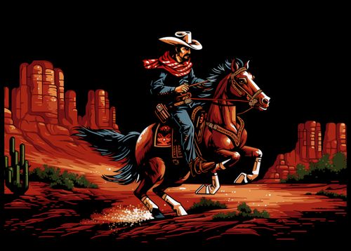 Plakat 84x59,5cm Galop przez Prerię na Arena.pl