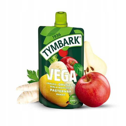 Mus warzywa owoce Tymbark Vega gruszka marchew pasternak banan 12x 100g na Arena.pl