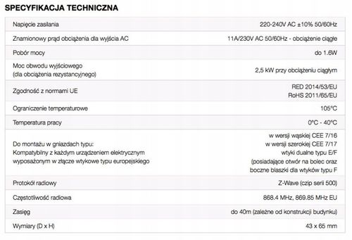 Gniazdko Wall Plug E FIBARO FGWPE-102 na Arena.pl