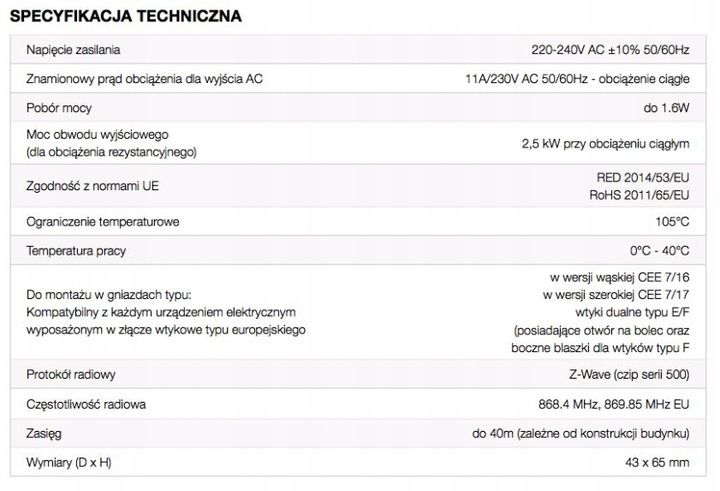 Gniazdko Wall Plug E FIBARO FGWPE-102 zdjęcie 7