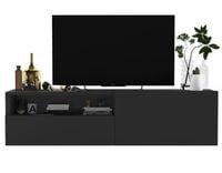 Wisząca szafka RTV, SANO, 120x35x30 cm, grafit, mat | TYLETEGOTU