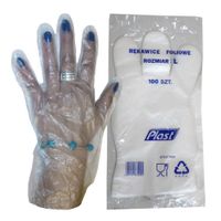 rękawice foliowe hdpe jednorazowe l 100szt