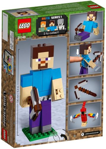 Lego Minecraft BigFig - Steve z papugą na Arena.pl