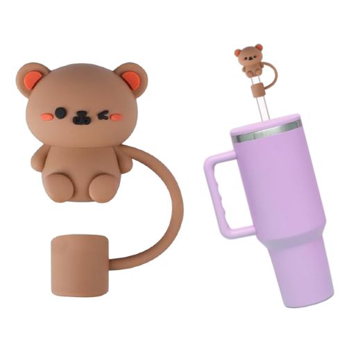 Silikonowa Osłonka Zatyczka na słomkę pyłoszczelna Miś na Arena.pl