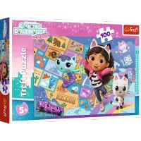 Puzzle - 100 - Przyjaźń w kocim domku - Koci Domek Gabi - Trefl 16515