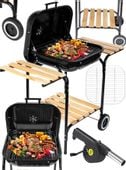 Grill Węglowy Ogrodowy EmaBend + Dmuchawa