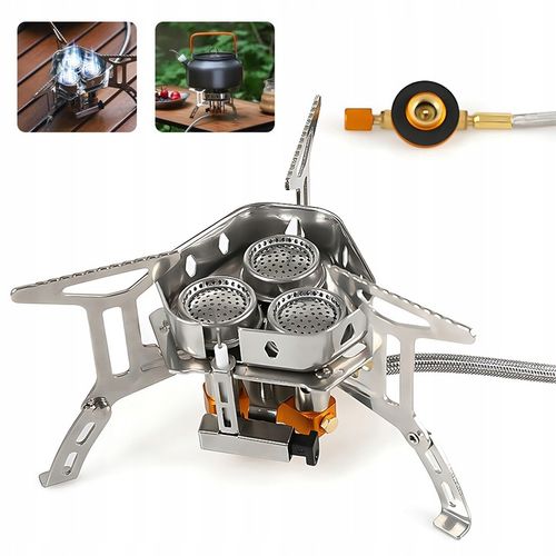 Doskonała MINI kuchenka turystyczna gazowa na kartusze z adapterem 5800W na Arena.pl