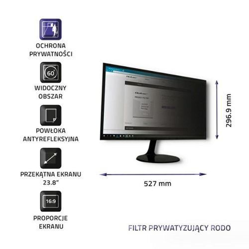 Emaga Filtr prywatności na monitor Qoltec 51059 na Arena.pl