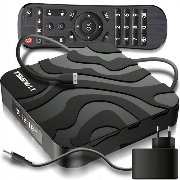 SMART TV BOX ANDROID 9 64BIT 6K WIFI 802.11N HDR + PILOT DEKODER LAN zdjęcie 1