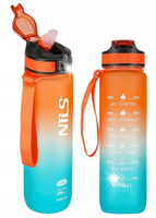 Bidon Rowerowy Butelka Motywacyjna Na Wodę Tritanowa BPA FREE 1000 ml NILS