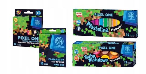 Astra WYPRAWKA SZKOLNA PIXEL ONE Zestaw plastyczny + TECZKA 20 elementów na Arena.pl