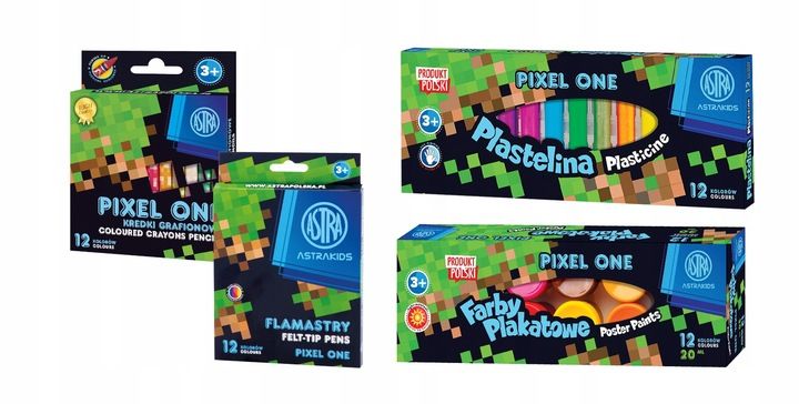 Astra WYPRAWKA SZKOLNA PIXEL ONE Zestaw plastyczny + TECZKA 20 elementów zdjęcie 9