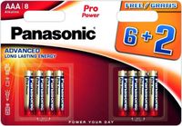 bateria panasonic lr3 pro power b8 6+2 8sztuk