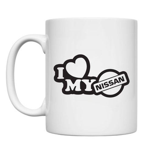 KUBEK „I ♥ MY NISSAN” Wzór - Klasyczny 330 ml na Arena.pl