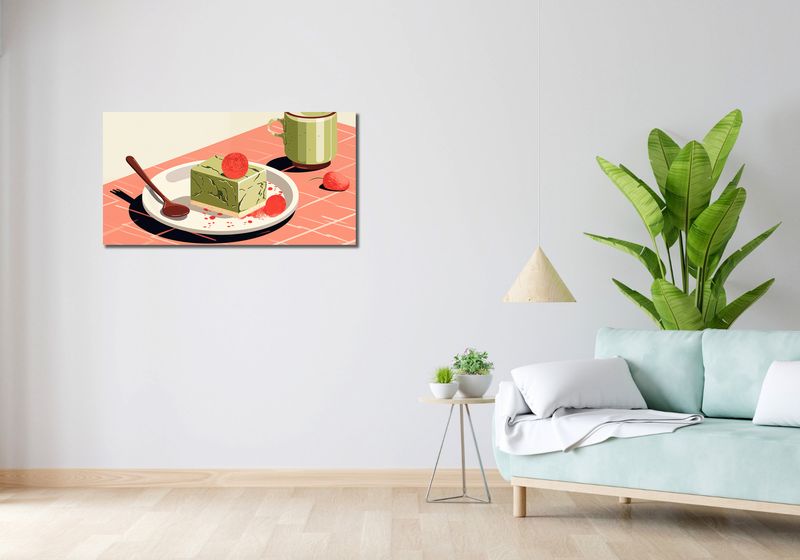 Obraz 100x50cm Deser Matcha zdjęcie 2